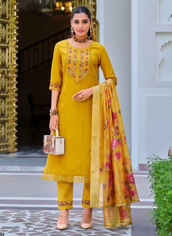 Attractive These Beautiful Looking Readymade Suits.These Top Are Viscose And Bottom Are Viscose And Dupatta Are Viscose Fabricated.Its Beautified With Designer Embroidery,Hand Work With Printed Dupatta.
