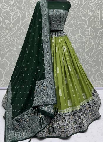 For A Fancy Designer Look,Grab These Lehenga Choli With Dupatta in Fine Colored.These Lehenga And Choli Are Georgette And Dupatta Are Fabricated On Georgette Pair.Its Beautified With Woven Jari Designer With Mirror Embroidery Work. 