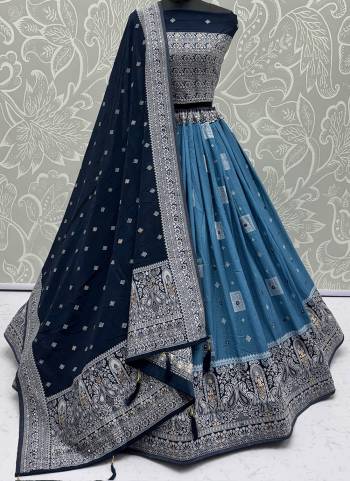 For A Fancy Designer Look,Grab These Lehenga Choli With Dupatta in Fine Colored.These Lehenga And Choli Are Georgette And Dupatta Are Fabricated On Georgette Pair.Its Beautified With Woven Jari Designer With Mirror Embroidery Work. 