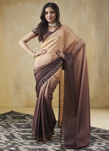 Attractive These Party Wear Ready To Wear Saree in Fine Colored.These Saree Are Turkey And Blouse is Turkey Fabricated.Its Beautified With Pedding Color Designer With Swarovski Work Lace Border.