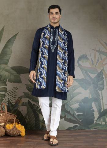 Looking These Party Wear Readymade Kurta With Dupatta Pair in Fine Colored.These Kurta And Dupatta Are Viscose Fabricated on Pair.Its Beautified With Wevon Jari Lininig Designer With  Thread,Mirror Embroidery Work With Printed Dupatta.
