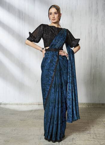 Look Attrective These Designer Party Wear Ready To Wear Saree With Blouse in Fine Colored.These Saree Are Two Tone Satin Silk And Blouse Organza Silk is Fabricated.Its Beautified Designer Beads Embroidery Work.
