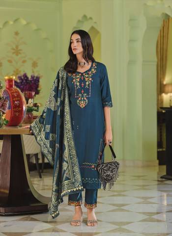 Attractive These Beautiful Looking Readymade Suits.These Top Are Viscose And Bottom Are Viscose And Dupatta Are Jacquard Silk Fabricated.Its Beautified With Designer Embroidery,Hand Work And Woven Jacquard Dupatta.