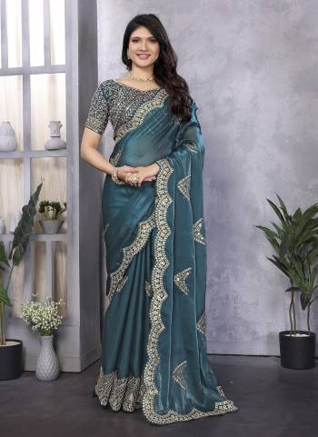 Looking These Fastive And Party Wear Saree in Fine Colored.These Saree And Blouse is Fabricated On Shimmer Chiffon.Its Beautified With Heavy Designer Sequance Embroidery Work.