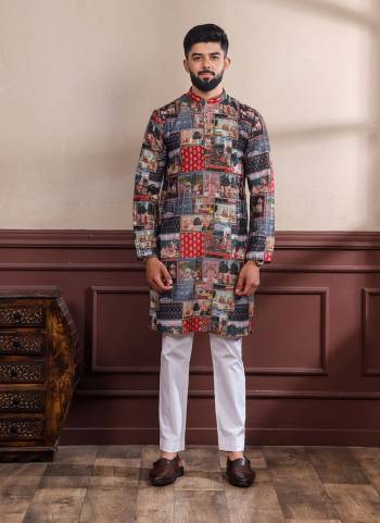 For A festive And Party Wear,Looking These Readymade Kurta With Payjama in Fine Colored.These Kurta is Fabricated On Cotton And Art Silk Bottom With Woven Patta Designer With Digital Printed.Buy Now.