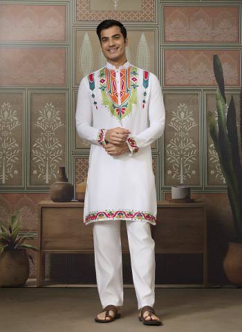 Looking These Party Wear Readymade Kurta Pair in Fine Colored.These Kurta Are Cotton Fabricated on Pair.Its Beautified With Designer Multy Thread,Mirror Embroidery Work.