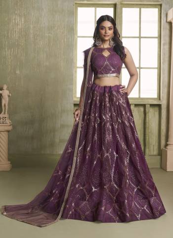 For A Different Look,Grab These Party Wear Designer Lehenga in All Over Pretty Colored Pair With Blouse And Dupatta.These Lehenga Choli And Dupatta is All Over Butterfly Net Base Fabric With Designer Tone To Tone Thread,Sequance Embroidery Work.