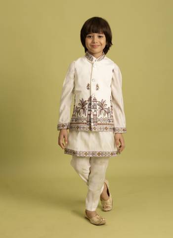 Attrective These Party Wear Readymade Kurta Payjama With Jacket Pair in Fine Colored.These Kurta Payjama And Jacket Are Viscose Silk Fabricated on Pair.Its Beautified With Designer Multy Thread,Sequance Embroidery Work.