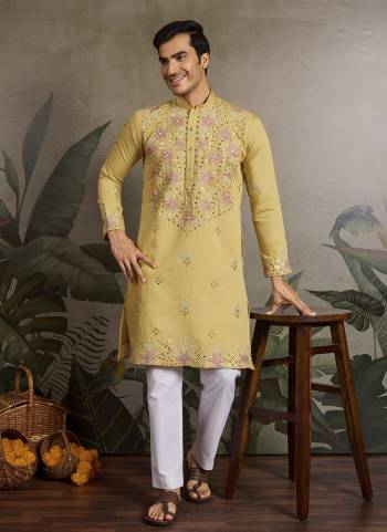 Looking These Party Wear Readymade Kurta Pair in Fine Colored.These Kurta Are Viscose Silk Fabricated on Pair.Its Beautified With Designer Mirror,Thread,Sequance Embroidery Work.