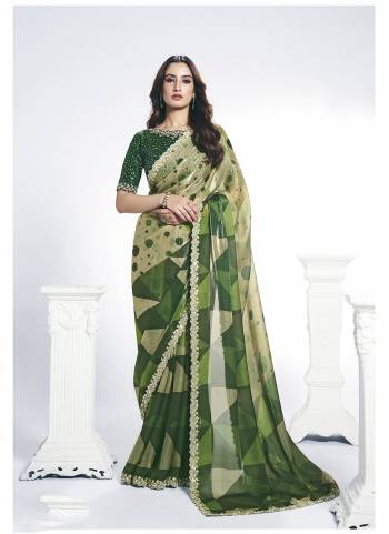 Look Attractive These Designer Party Wear Saree in Fine Colored.These Saree Are Two Tone Satin Silk And Blouse Taffeta Silk is Fabricated.Its Beautified Sequance Embroidery With Stone Hand  Work Desiger With Digital Printed.