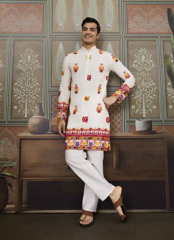 Looking These Party Wear Readymade Kurta Pair in Fine Colored.These Kurta Are Cotton Fabricated on Pair.Its Beautified With Designer Multy Thread,Mirror Embroidery Work.