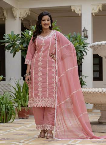 Looking These Suit in Fine Colored Pair With Bottom And Dupatta.These Top Are Roman Silk And Bottom Are Fabricated On Roman Silk Pair With Organza Dupatta.Its Beautified With Designer Embroidery Work.