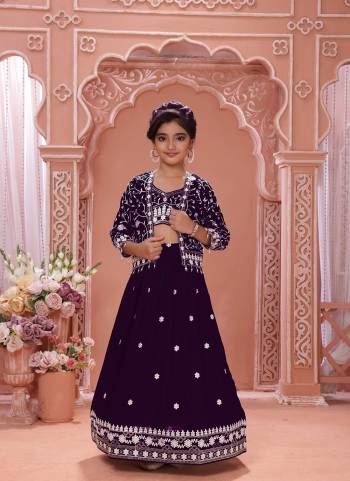 For A Designer Look,Grab These Kidswear Readymade Lehenga Choli Wih Koti in Fine Colored.These Lehenga And Choli Are Fabricated On Soft Silk Pair With Soft Silk Koti.Its Beautified With Designer Thread,Sequance Embroidery Work.