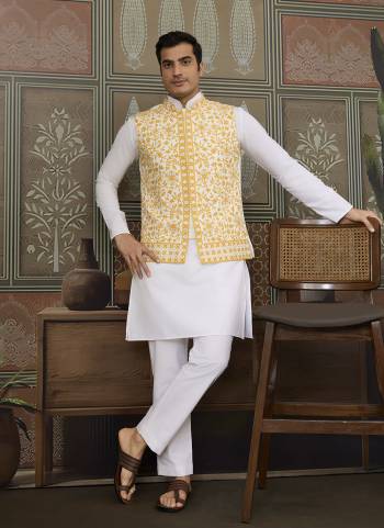 Attrective These Party Wear Readymade Kurta Payjama With Jacket Pair in Fine Colored.These Kurta Payjama And Jacket Are Silk Fabricated on Pair.Its Beautified With Designer Mirror,Thread,Sequance Embroidery Work.