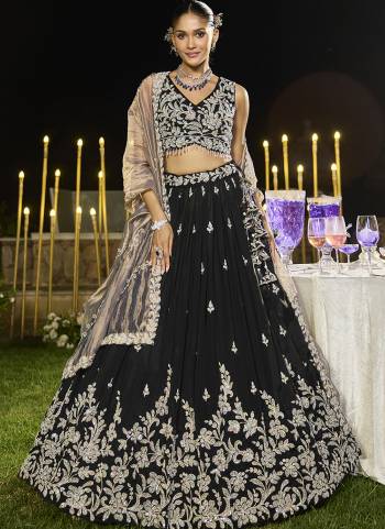 For A Fancy Designer Look,Grab These Lehenga Choli With Dupatta in Fine Colored.These Lehenga And Choli Are Satin Silk And Dupatta Are Fabricated On Satin Silk Pair.Its Beautified With Fancy Heavy Designer Embroidery Work. 