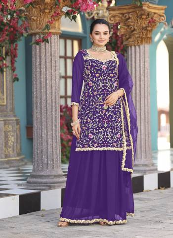 Attrective Looking These Party Wear Skirt Suit in Fine Colored Pair With Bottom And Dupatta.These Top Are Georgette And Dupatta Are Fabricated On Net Pair With Georgette Bottom.Its Beautified With Designer Heavy Multy Thread Embroidery Work.