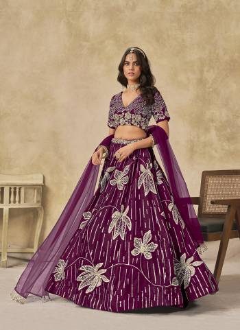For A Designer Look,Grab These Party Wear Lehenga Choli in Fine Colored.These Lehenga And Blouse Are Fabricated On Art Silk Pair With Art Silk Dupatta.Its Beautified With Designer Sequance Embroidery Work.
