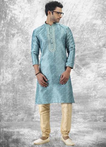 Looking These Party Wear Mans Wear Kutra Payjama wearing this fashionable. These Kurta Are Jacquard Silk And Payjama Art Silk finest Fabriced With Woven Designer With Mirror,Thread Embroidery Work.