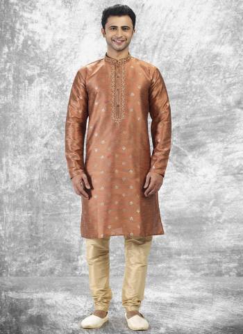 Looking These Party Wear Mans Wear Kutra Payjama wearing this fashionable. These Kurta Are Jacquard Silk And Payjama Art Silk finest Fabriced With Woven Designer With Thread Embroidery Work.