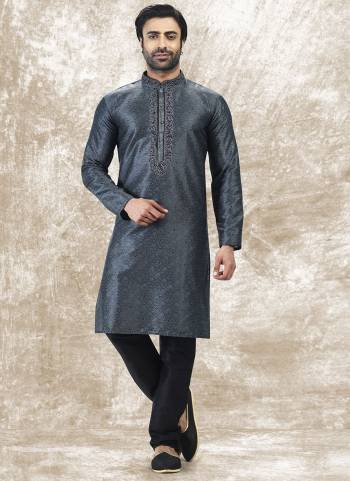 Looking These Party Wear Mans Wear Kutra Payjama wearing this fashionable. These Kurta Are Jacquard Silk And Payjama Art Silk finest Fabriced With Woven Designer With Thread Embroidery Work.