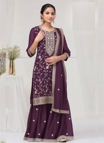Looking These Party Wear Designer Plazzo Suits in Fine Colored Pair With Dupatta.These Top Are Vichitra Silk And Dupatta Are Fabricated On Vichitra Silk Pair With Vichitra Silk Bottom.Its Beautified With Designer Embroidery Work.