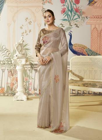 Look Attractive These Designer Party Wear Fancy Saree in Fine Colored.These Saree Are Satin Organza Silk And Blouse Jacquard Satin Silk is Fabricated.Its Beautified Fancy Brush Printed,Swarovski Diamond Work.