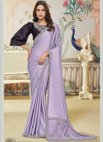 Look Attractive These Designer Party Wear Fancy Saree in Fine Colored.These Saree Are Crepe Satin Silk And Blouse Satin Silk is Fabricated.Its Beautified Fancy Jardosi Hand Work.