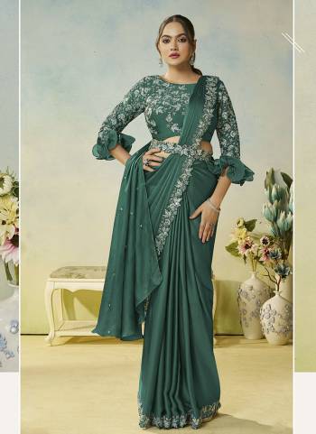Look Attrective These Designer Party Wear Fancy Ready To Wear Saree With Blouse in Fine Colored.These Saree Are Siffone Satin Silk And Blouse Siffone Satin Silk is Fabricated.Its Beautified Solid,Desiger Silver Sequance Embroidery With Stone Pearl Hand Work.