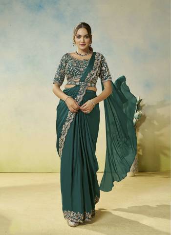 Look Attrective These Designer Party Wear Fancy Ready To Wear Saree With Blouse in Fine Colored.These Saree Are Satin Silk And Blouse Satin Silk is Fabricated.Its Beautified Solid,Desiger Dual Sequance Embroidery With Multy Stone,Mirror Hand Work.