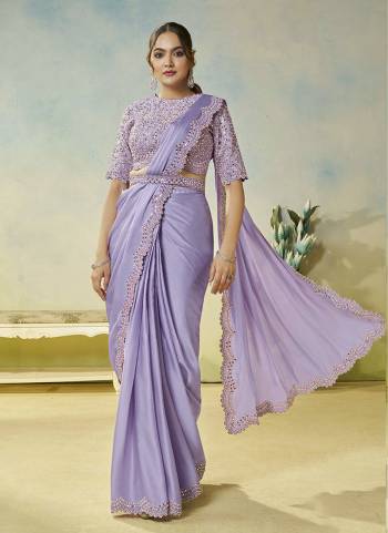 Look Attrective These Designer Party Wear Fancy Ready To Wear Saree With Blouse in Fine Colored.These Saree Are Satin Silk And Blouse Malai Satin Silk is Fabricated.Its Beautified Solid,Desiger Code Embroidery With Multy Stone Hand Work.