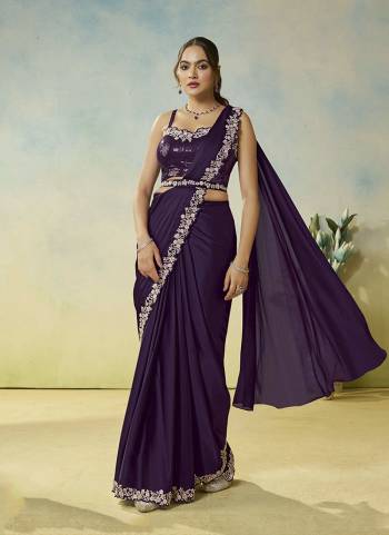 Look Attrective These Designer Party Wear Fancy Ready To Wear Saree With Blouse in Fine Colored.These Saree Are Satin Silk And Blouse Satin Silk is Fabricated.Its Beautified Solid,Desiger Sequance Embroidery With Applique Flower,Stone Hand Work.