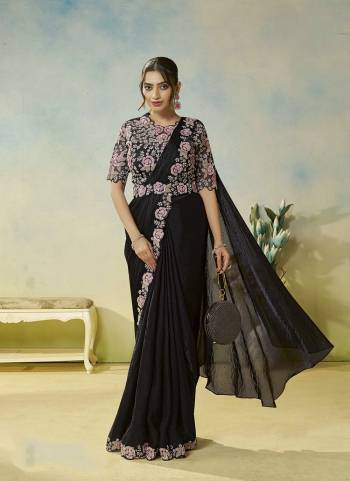 Look Attrective These Designer Party Wear Fancy Ready To Wear Saree With Blouse in Fine Colored.These Saree Are Two Tone Satin Silk And Blouse Organza Tissue is Fabricated.Its Beautified Solid,Desiger Dual Sequance Embroidery With Silver Stone Hand Work.