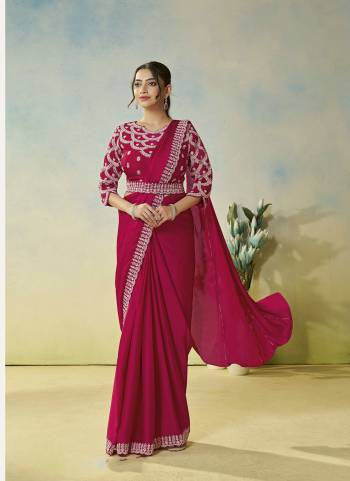Look Attrective These Designer Party Wear Fancy Ready To Wear Saree With Blouse in Fine Colored.These Saree Are Satin Silk And Blouse Satin Silk is Fabricated.Its Beautified Solid,Desiger Sequance Embroidery With Multy Stone Hand Work.