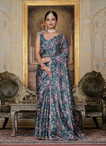Looking These Party Wear Ready To Wear Saree in Fine Colored.These Saree is Fabricated On Chinon Pair With Chinon Blouse.Its Beautified Designer Digital Printed With Mirror Cut Work  Border.