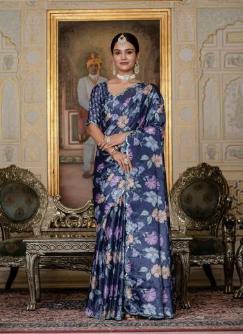 Looking These Party Wear Ready To Wear Saree in Fine Colored.These Saree is Fabricated On Chinon Pair With Chinon Blouse.Its Beautified Designer Digital Printed With Mirror Cut Work  Border.