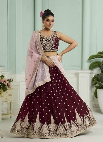 Garb This Party Wear Fine Color Fancy Heavy Designer Choli And Lahenga Fabriced On Organza And Dupatta Organza In Fabricated Beautified With Attrective Designer Heavy Sequance,Multy Thread  Embroidery Work. Buy Now.