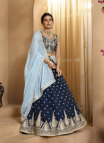 Garb This Party Wear Fine Color Fancy Heavy Designer Choli And Lahenga Fabriced On Organza And Dupatta Organza In Fabricated Beautified With Attrective Designer Heavy Sequance,Multy Thread  Embroidery Work. Buy Now.