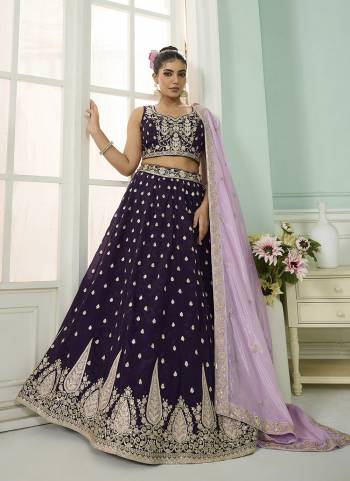 Garb This Party Wear Fine Color Fancy Heavy Designer Choli And Lahenga Fabriced On Organza And Dupatta Organza In Fabricated Beautified With Attrective Designer Heavy Sequance,Multy Thread  Embroidery Work. Buy Now.