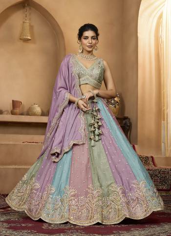 Garb This Party Wear Fine Color Fancy Heavy Designer Choli And Lahenga Fabriced On Georgette And Dupatta Georgette In Fabricated Beautified With Attrective Designer Heavy Sequance,Multy Thread  Embroidery Work. Buy Now.