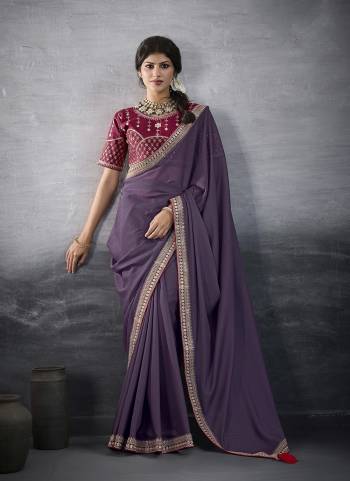 Looking These Fastival Wear Saree in Fine Colored.These Saree Are Star Georgette And Blouse is Fabricated On Banglori Silk.Its Beautified With Designer Embroidery Work Lace Border And Blouse.