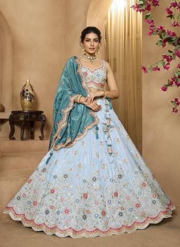 Looking This Party Wear Fine Color Fancy Heavy Designer Choli And Lahenga Fabriced On Tissue And Dupatta Tissue In Fabricated Beautified With Attrective Designer Heavy Sequance,Multy Thread  Embroidery Work. Buy Now.