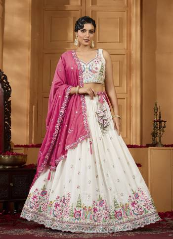Atrractive This Party Wear Fine Color Fancy Heavy Designer Choli And Lahenga Fabriced On Vichitra Silk And Dupatta Vichitra Silk In Fabricated Beautified With Attrective Designer Heavy Sequance,Multy Thread  Embroidery Work. Buy Now.