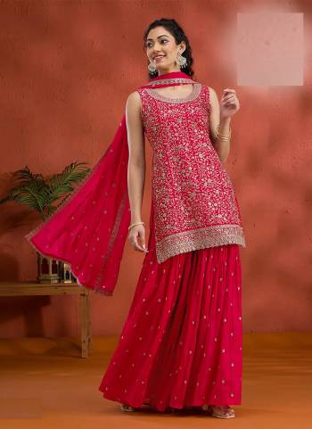 Looking These Party Wear Designer Plazzo Suits in Fine Colored Pair With Dupatta.These Top Are Georgette And Dupatta Are Fabricated On Georgette Pair With Georgette Bottom.Its Beautified With Designer Embroidery Work.