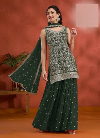 Looking These Party Wear Designer Plazzo Suits in Fine Colored Pair With Dupatta.These Top Are Georgette And Dupatta Are Fabricated On Georgette Pair With Georgette Bottom.Its Beautified With Designer Embroidery Work.