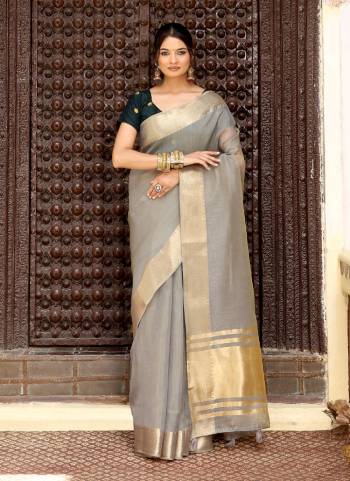 Looking These Fastive And Party Wear Saree in Fine Colored.These Saree And Blouse is Fabricated On Cotton.Its Beautified With Heavy Weaving Pallu Border Designer.