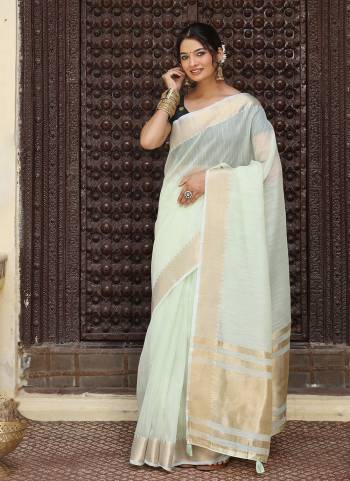 Garb These Fastive And Party Wear Saree in Fine Colored.These Saree And Blouse is Fabricated On Cotton.Its Beautified With Weaving Jari Pallu Border Designer.