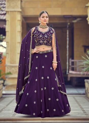Looking These Party Wear Lehenga Choli in Fine Colored.These Lehenga Are Georgette, Choli Are Georgette And Dupatta Are Fabricated On Georgette Pair.Its Beautified With Designer Beads With Embroidery Work.