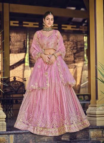Looking These Party Wear Lehenga Choli in Fine Colored.These Lehenga Are Net, Choli Are Net And Dupatta Are Fabricated On Net Pair.Its Beautified With Designer Ribbon With Embroidery Work.