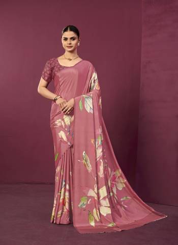 Looking These Fastive And Party Wear Saree in Fine Colored.These Saree And Blouse is Fabricated On Malai Crepe Silk.Its Beautified With Designer Digital Printed.