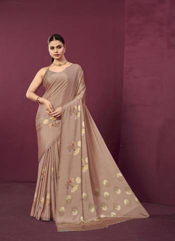 Looking These Fastive And Party Wear Saree in Fine Colored.These Saree And Blouse is Fabricated On Malai Crepe Silk.Its Beautified With Designer Digital Printed.